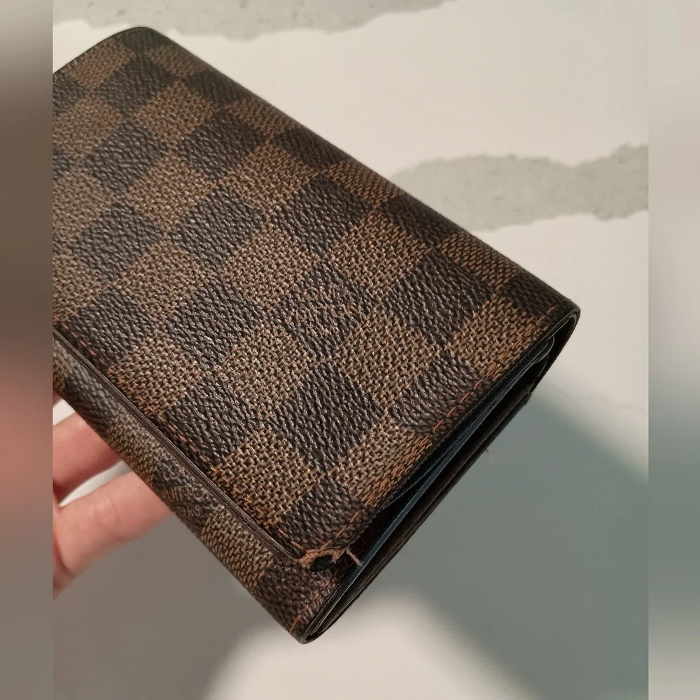 Louis Vuitton Damier Ebene Canvas PorteMonnaie Billets Tresor Wallet